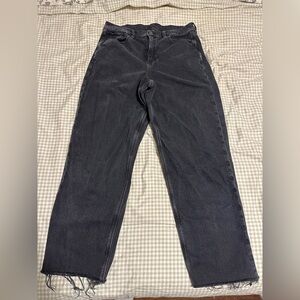 American Eagle Outfitters Women's Black Straight Leg Jeans